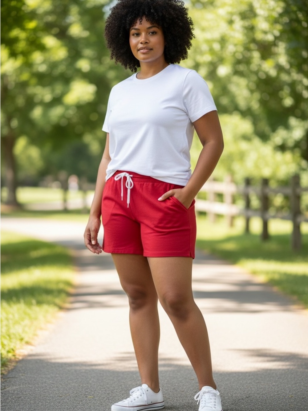 new OLD NAVY plus size Women's Red Drawstring Lounge Shorts size 4x